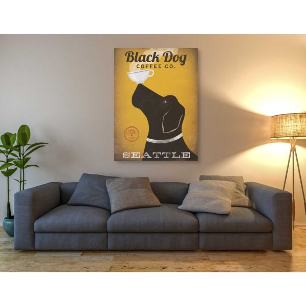 Black Dog Coffee Co Seattle  by Ryan Fowler, Canvas Wall Art Cheap