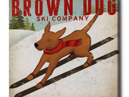 Brown Dog Ski Co  by Ryan Fowler, Canvas Wall Art Cheap