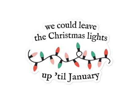 Lover Christmas Lights Sticker Fashion