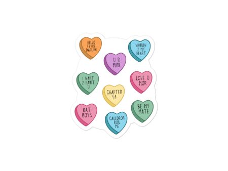 ACOTAR Candy Hearts Sticker on Sale