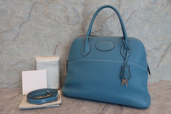 HERMES／エルメス ボリード31 トリヨンクレマンス ブルージーン □J刻印 ショルダーバッグ 600110057 For Cheap