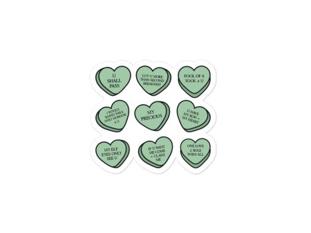 LOTR Candy Hearts Sticker Hot on Sale