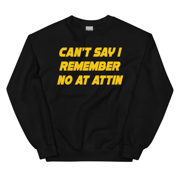 Can t Say I Remember No At Attin Sweatshirt on Sale