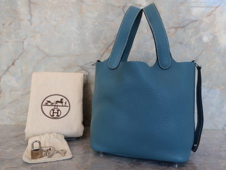 HERMES／エルメス ピコタンロックＰＭ トリヨンクレマンス ブルージーン □M刻印 ハンドバッグ 600120198 Online Hot Sale