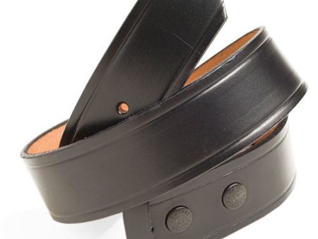 Belt Uniform Black Leather  1 1 2  Fashion