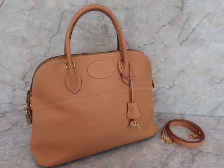 HERMES／エルメス ボリード35 クシュベル ナチュラル 〇W刻印 ショルダーバッグ 500080088 Supply