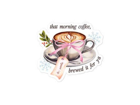 Espresso Christmas Sticker For Discount