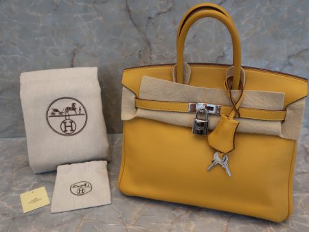 HERMES／エルメス バーキン25 ヴォースイフト ソレイユ □M刻印 ハンドバッグ 500110115 Discount