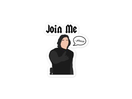 Kylo s Appeal Join Me Please Sticker For Cheap