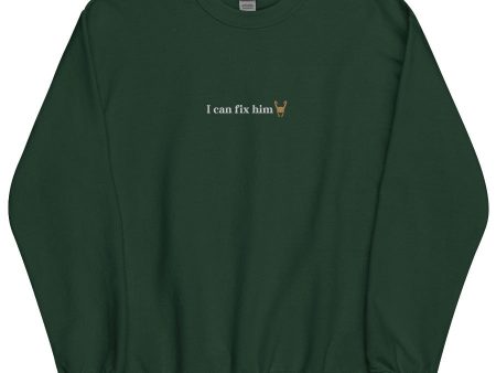 I Can Fix Him Loki s Version Embroidered Sweater Sale