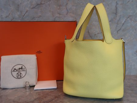 HERMES／エルメス ピコタンロックＭＭ トリヨンクレマンス ライム U刻印 ハンドバッグ 600120182 Online Hot Sale