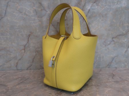 HERMES／エルメス ピコタンロックＰＭ トリヨンクレマンス ライム U刻印 ハンドバッグ 600060181 Cheap